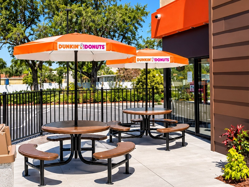 Fiberglass hard-top patio umbrella design and color customization